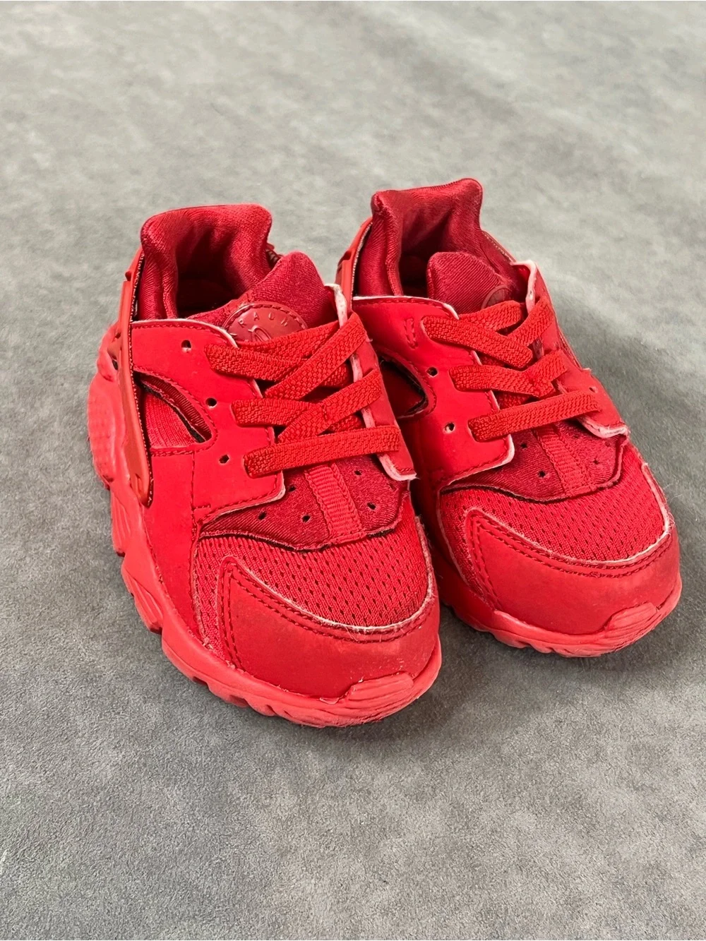 Nike Kids Red Lace-Up Athletic Sneakers